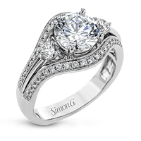18k White Gold Vintage Engagement Ring