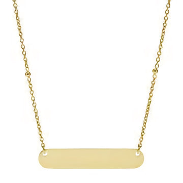 Fossil Gold Engravable Necklace