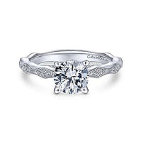 Gabriel & Co 14k Scalloped Engagement Ring