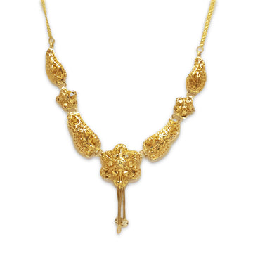 21k Yellow Gold Statement Necklace