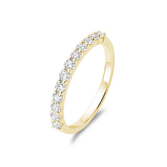 14k White Gold Diamond Semi Eternity Fashion Ring